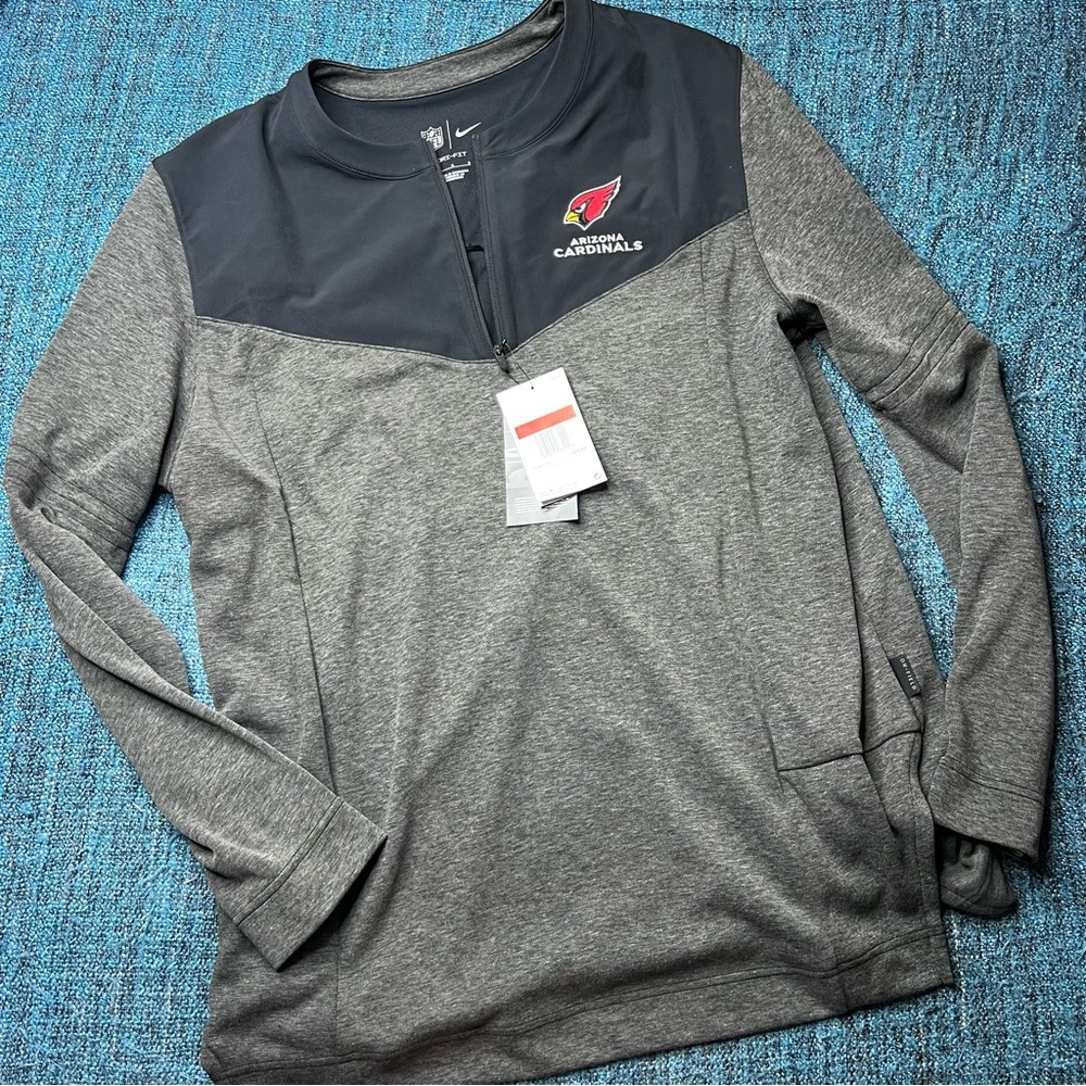 Nike NFL On Field Apparel Arizona Cardinals 1/4 Zip Pullover